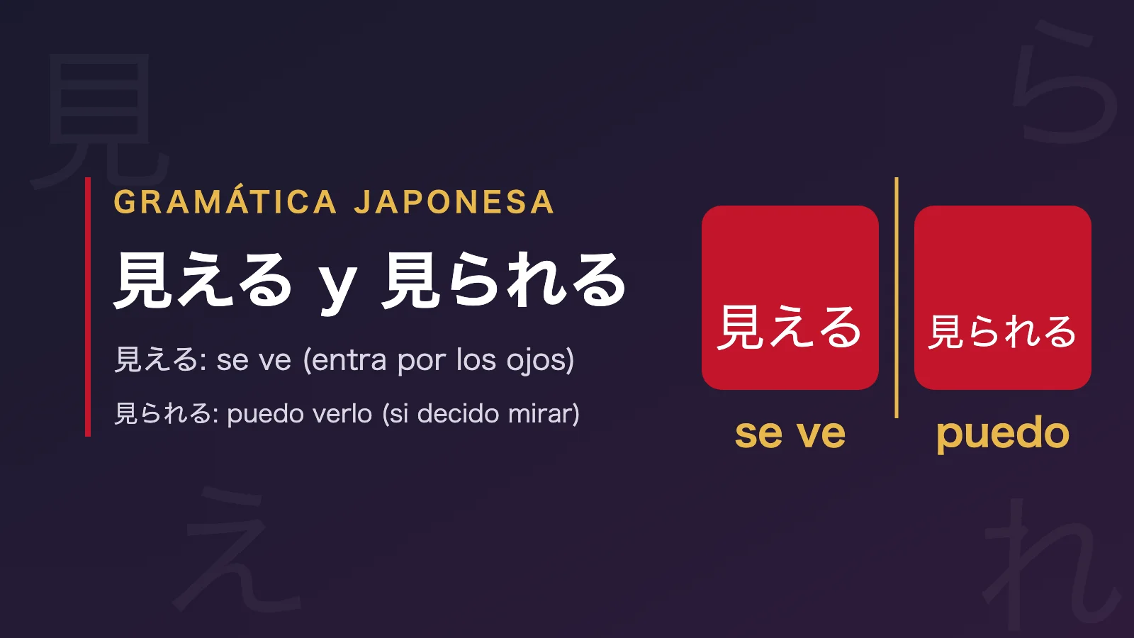 Mieru y mirareru: se ve y puedo verlo