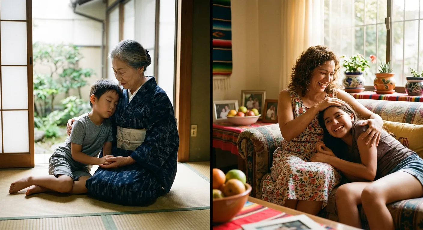 Contraste entre el amae japones y el carino expresivo hispano