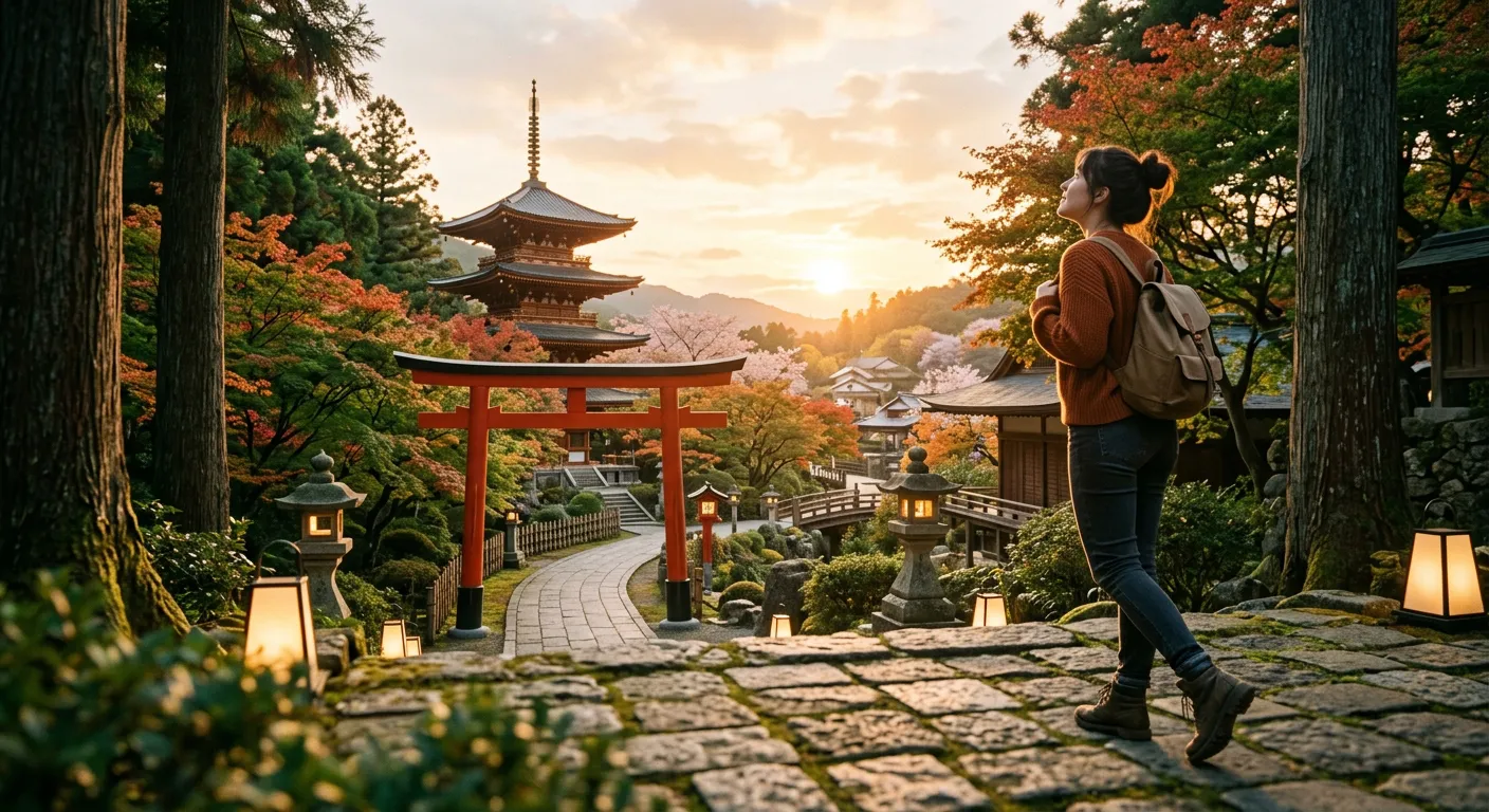 Una persona avanza con asombro hacia Japon, el anime como puerta de entrada