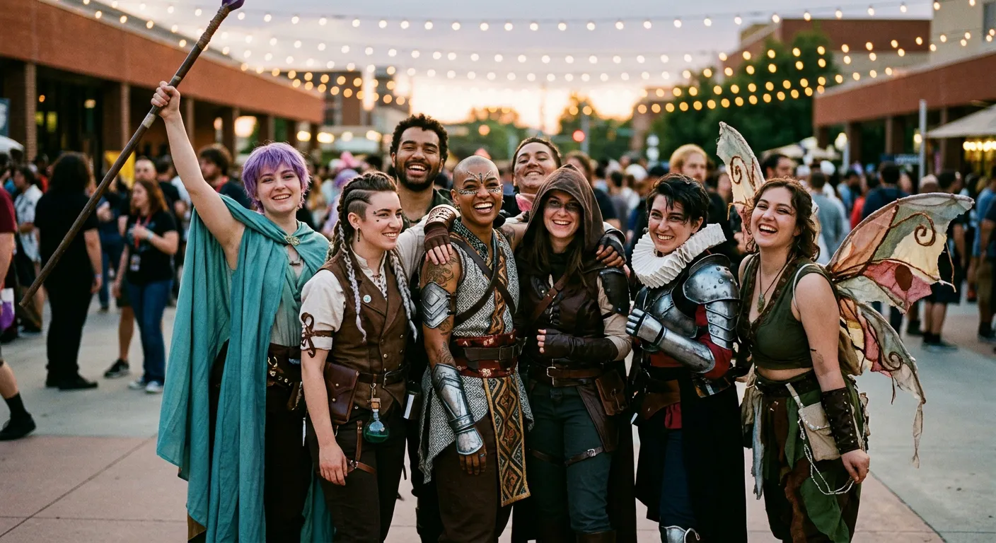Un grupo diverso de cosplayers celebra la libre expresion de si mismos