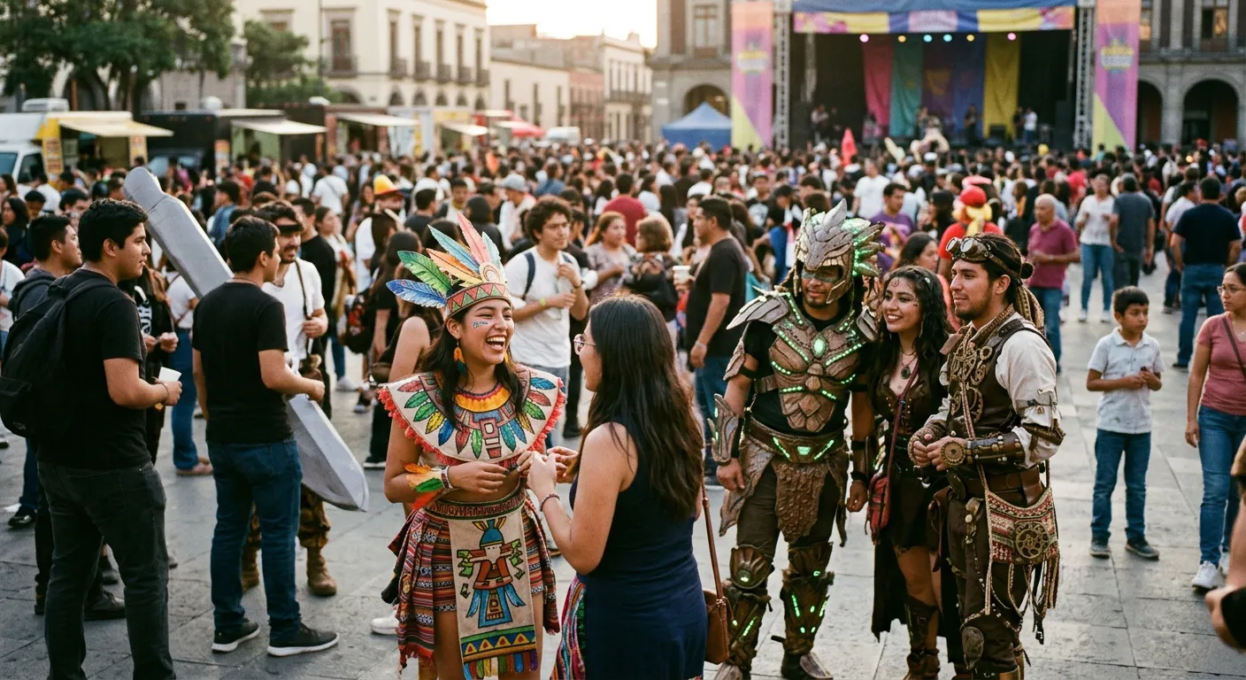 Un animado evento de cosplay latinoamericano con disfraces originales