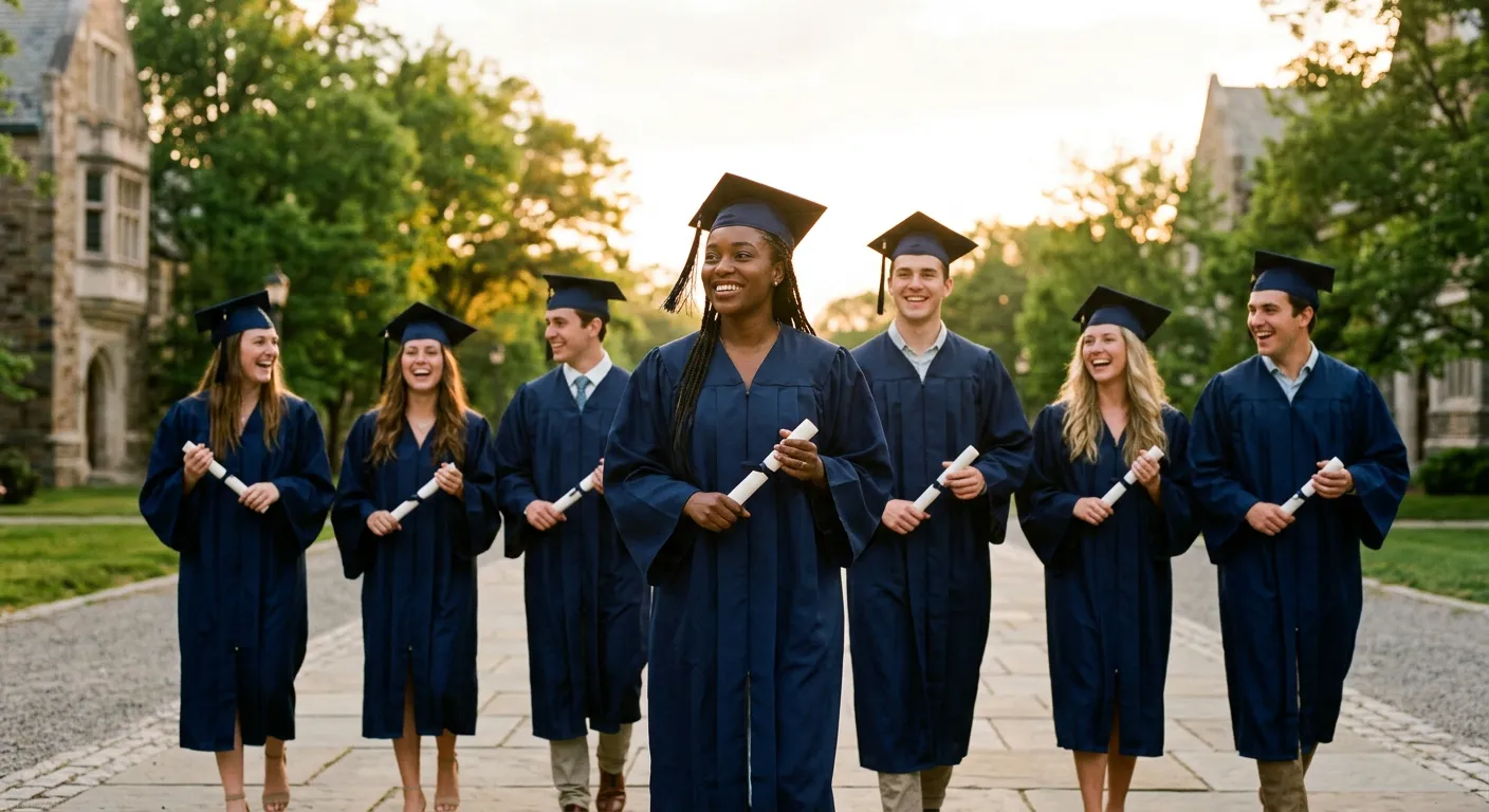 Estudiantes graduados avanzan con esperanza hacia el futuro