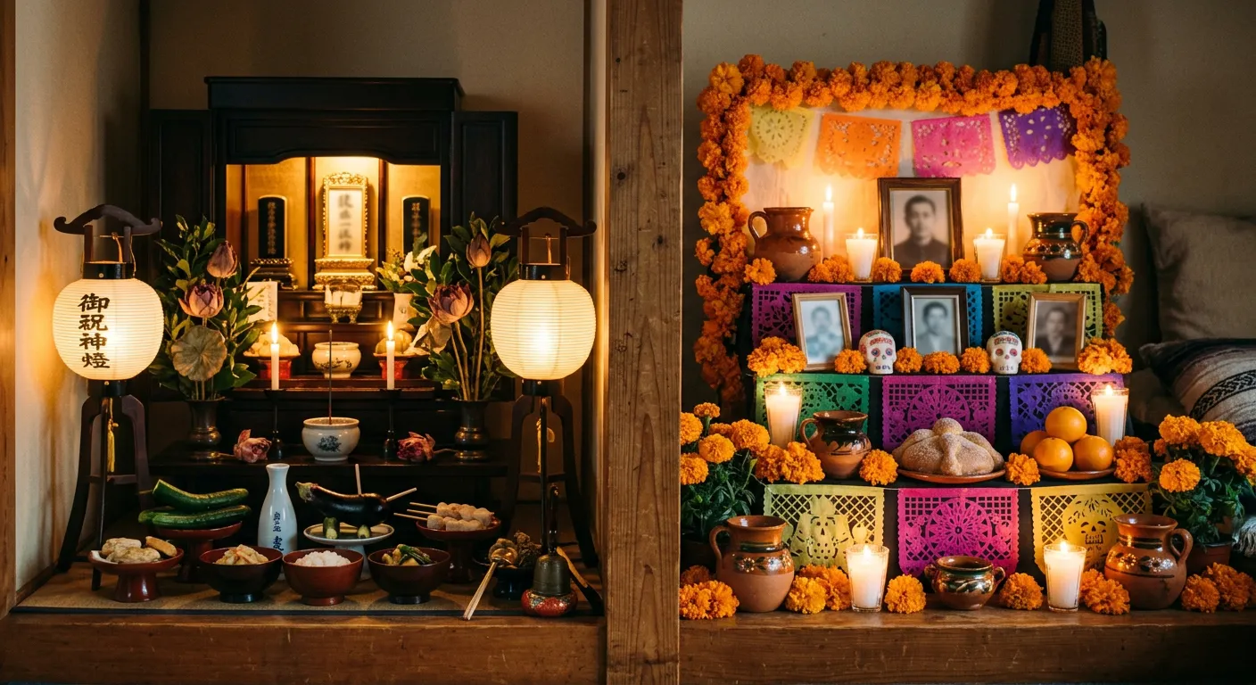 Obon y el Dia de Muertos, honrar a los antepasados