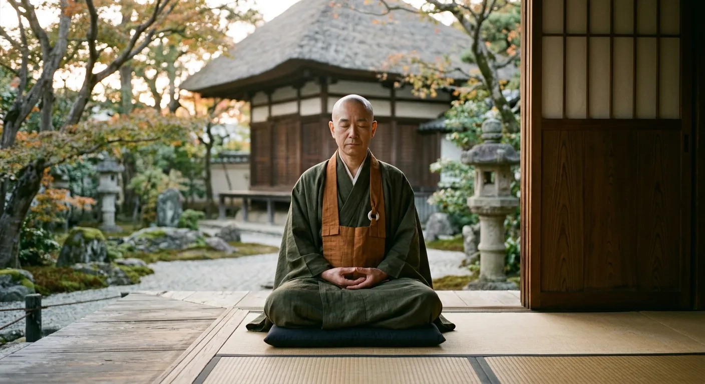Una escena zen que evoca la paciencia y el autodominio budistas