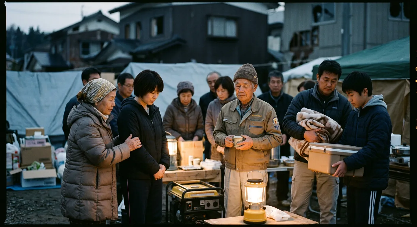 Personas japonesas soportan la adversidad con serena resiliencia
