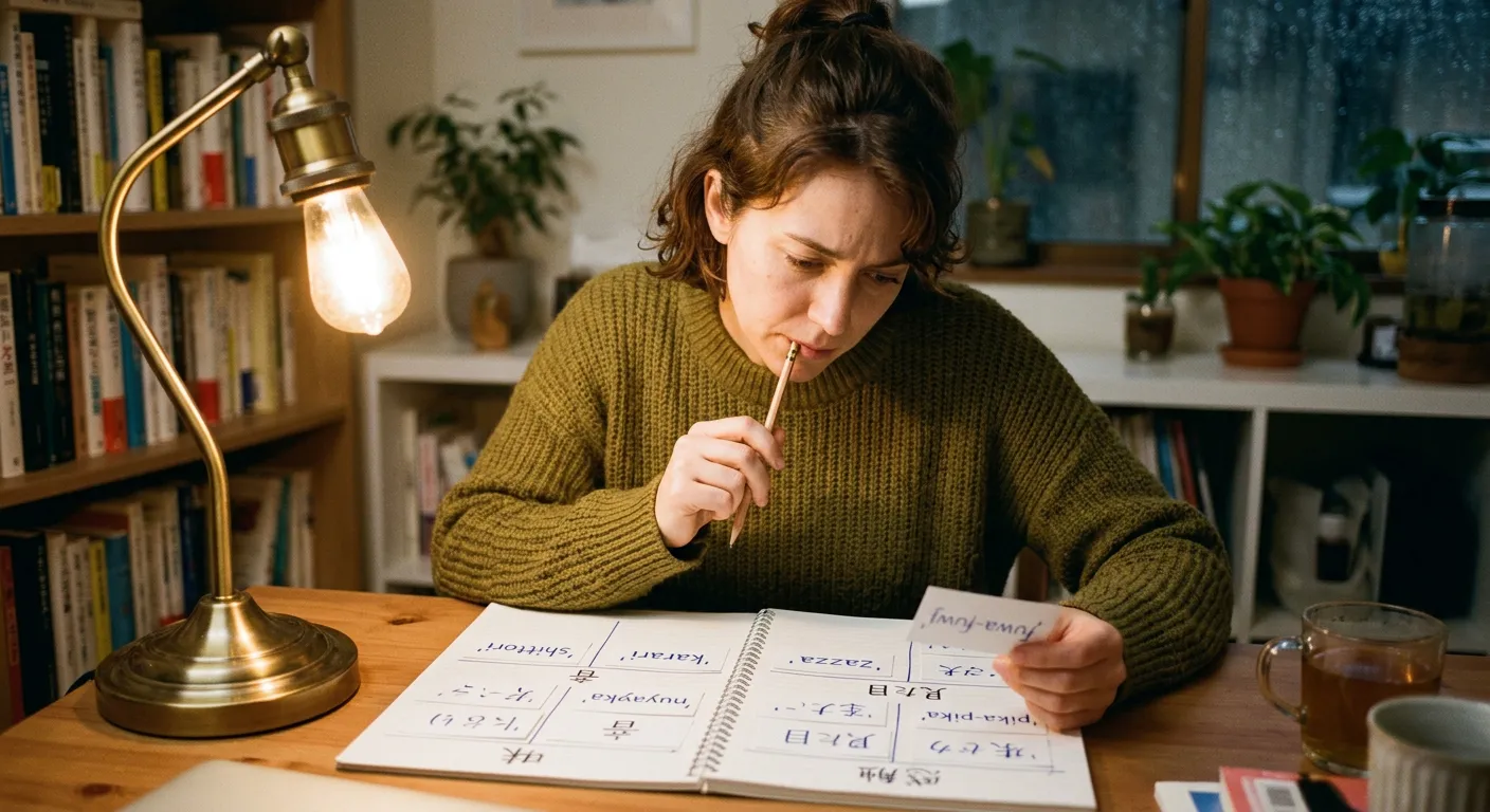 Un estudiante analiza como distinguir cada tipo de palabra sensorial