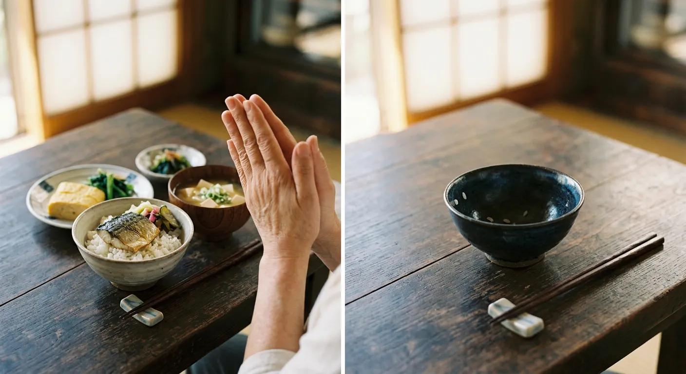 El contraste entre el inicio y el final de una comida japonesa