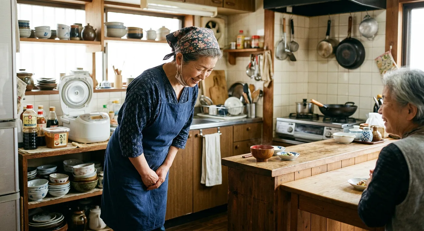 Un cocinero japones responde con humildad al agradecimiento