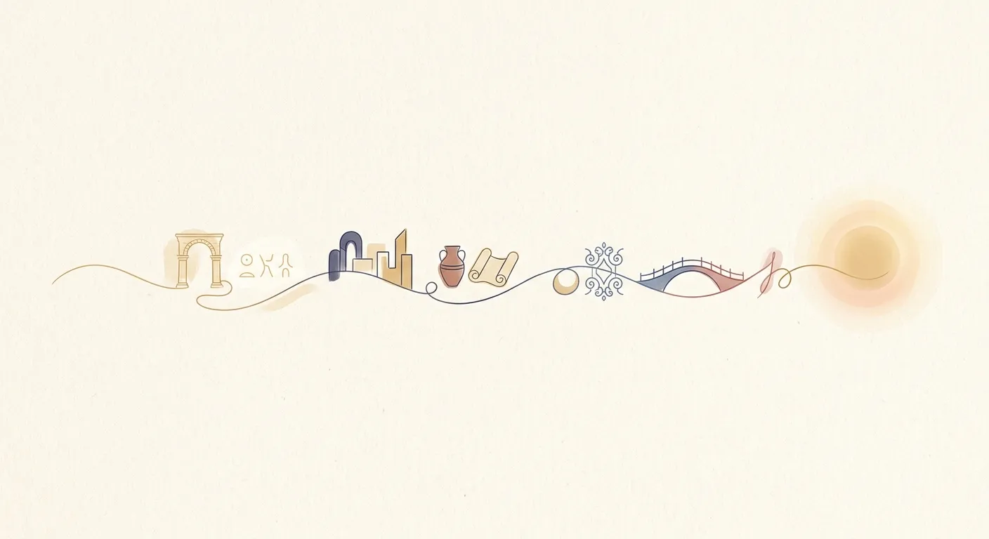 Ilustración minimalista de una línea continua a través de tres mil años, lo que aprendemos del irezumi