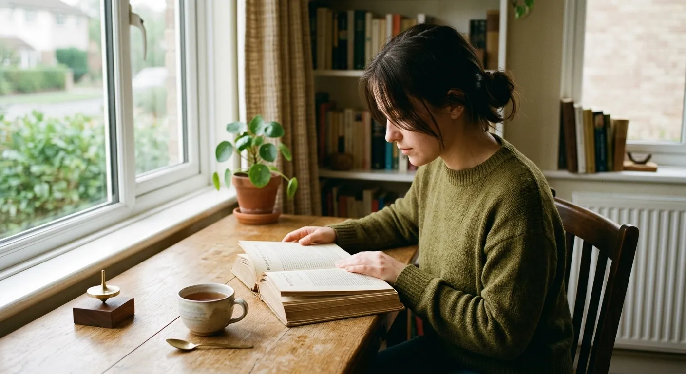 Persona joven leyendo un libro en un rincón tranquilo, por qué importa la historia