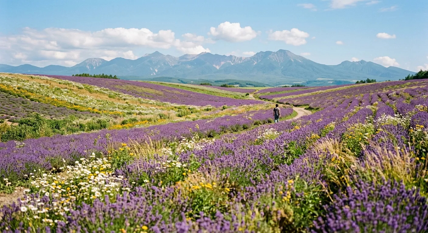 Campos de lavanda y colinas de Furano en Hokkaidō en verano, los grandes destinos naturales