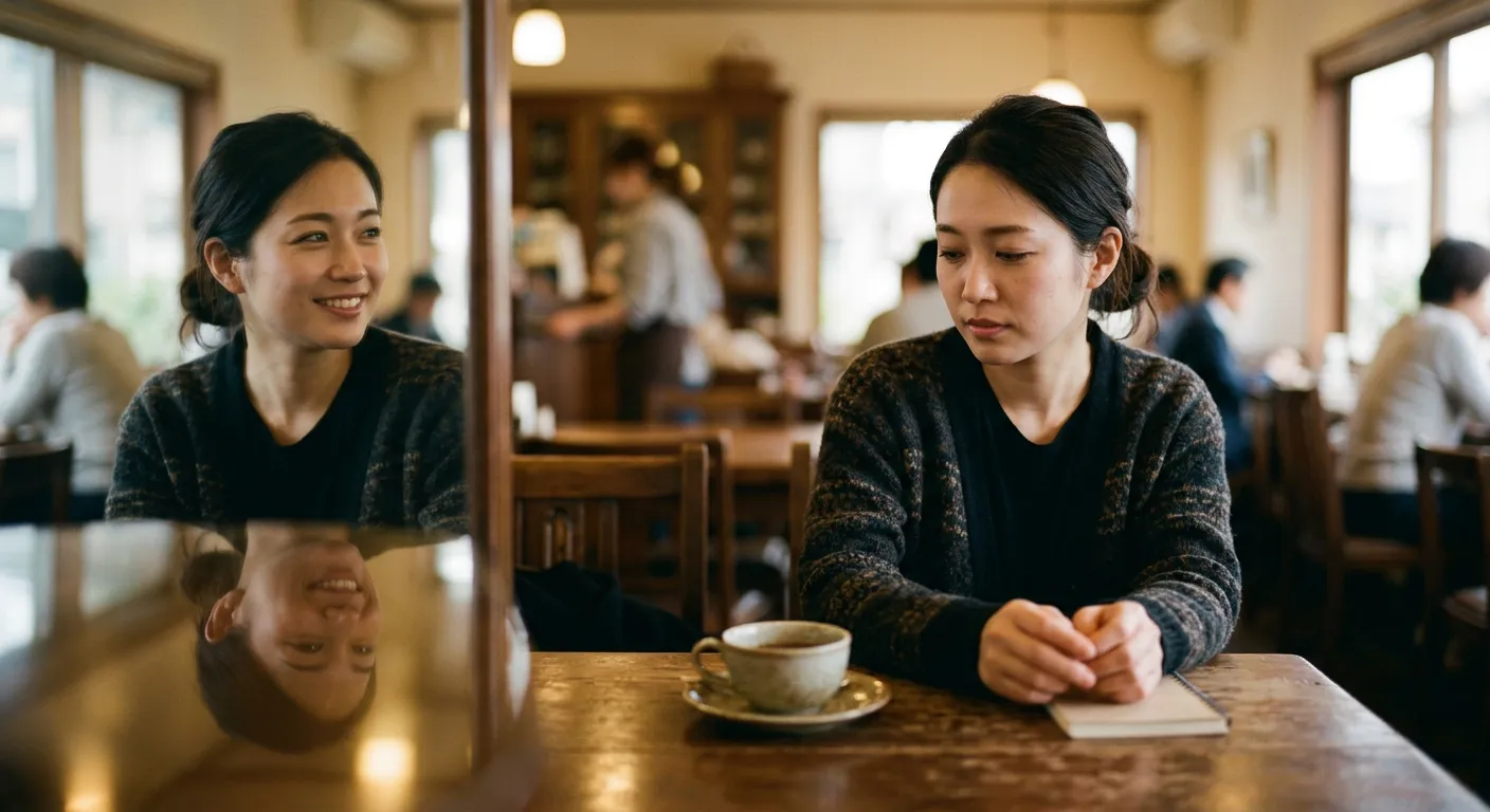Una persona japonesa muestra una sonrisa cortes y un sentir mas honesto