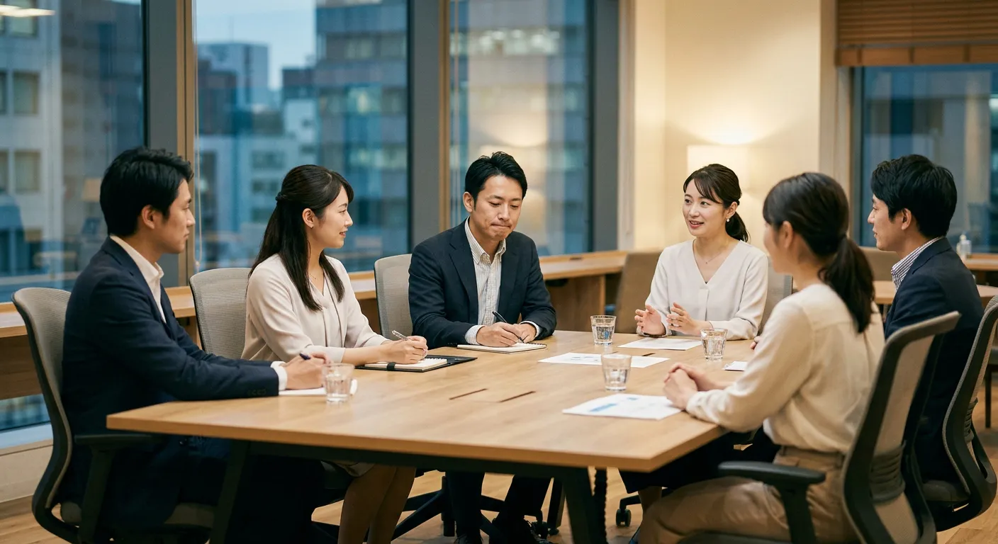 Un grupo japones mantiene la armonia mientras alguien calla su opinion
