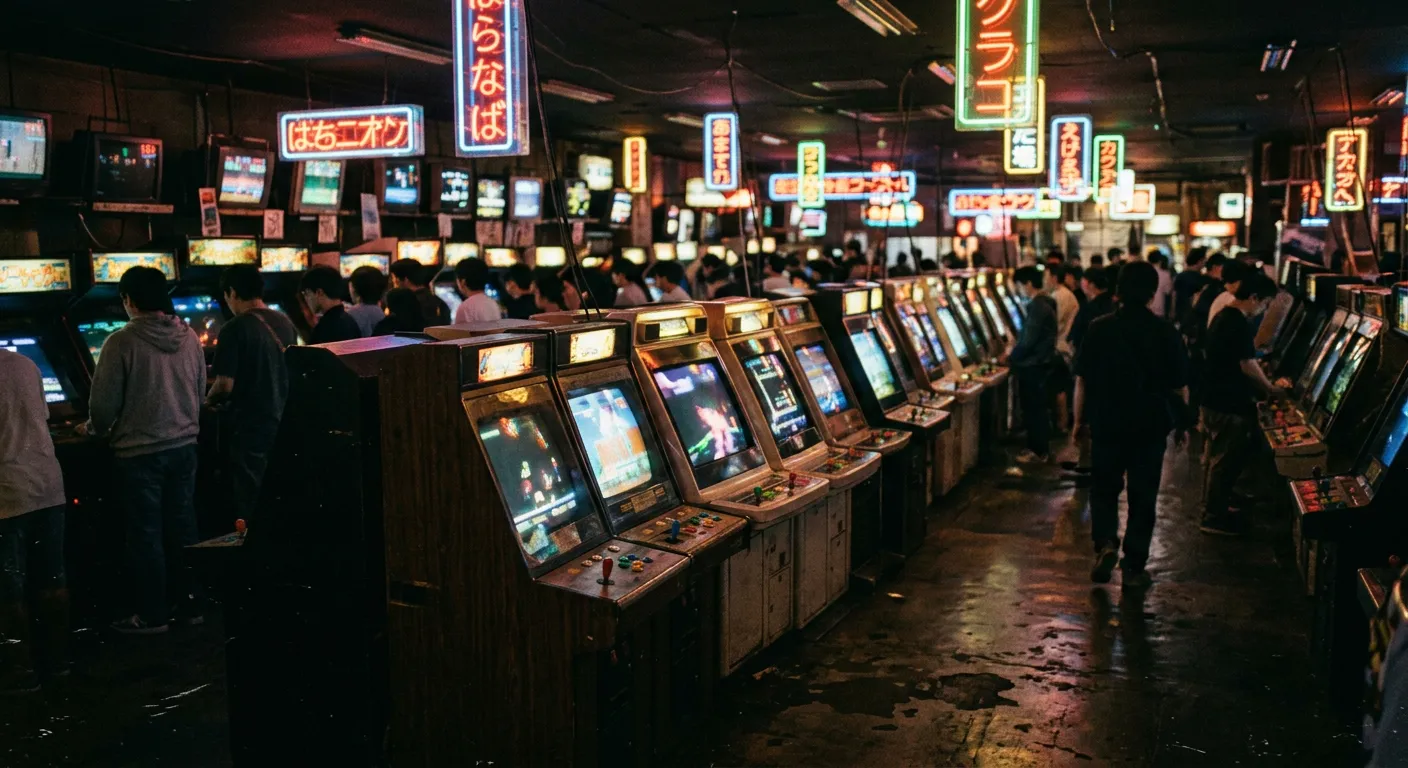 Una sala recreativa retro de los anos 90