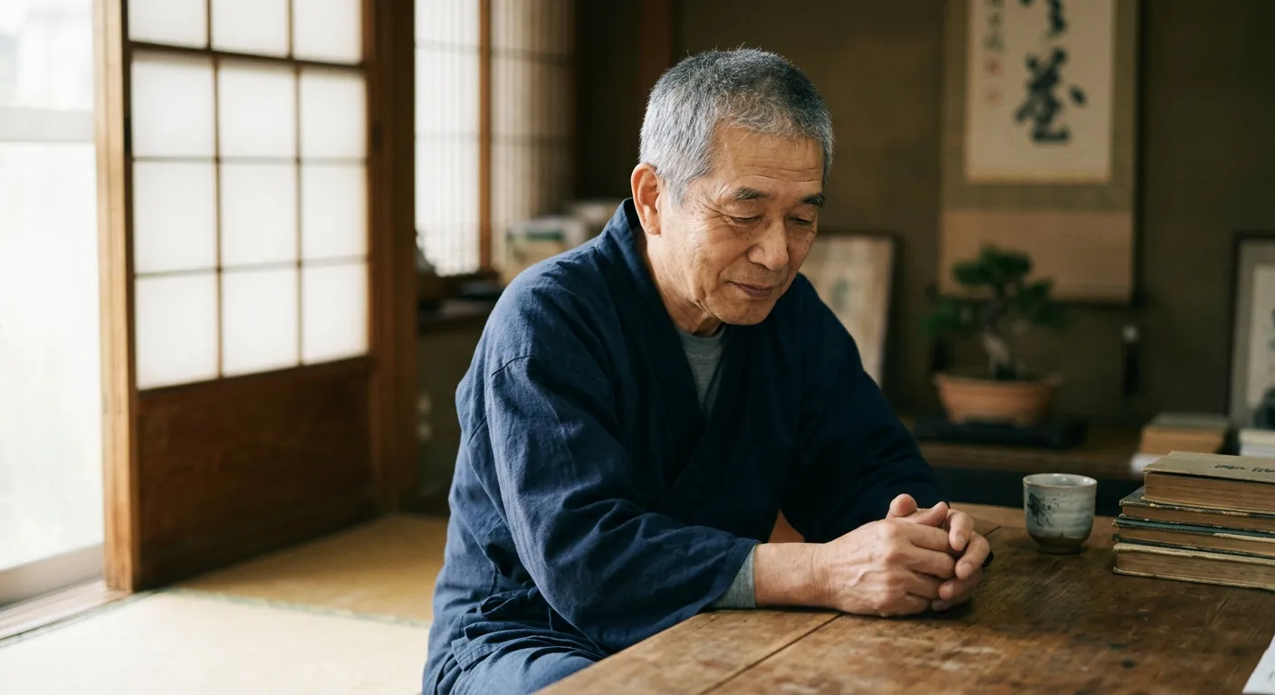 Una persona japonesa elige el silencio sereno en lugar de las palabras