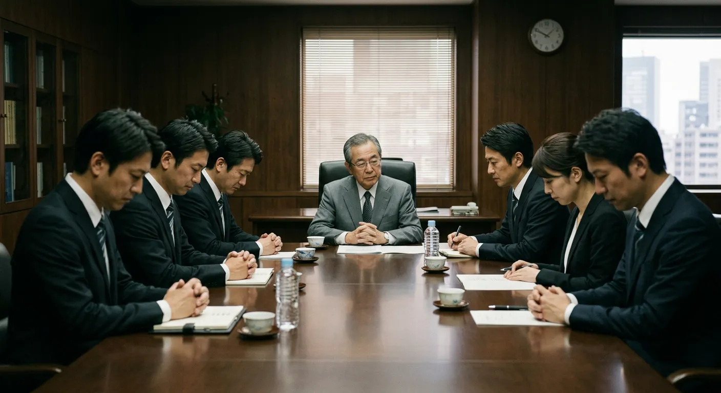 Una reunion japonesa donde se anticipan los deseos no dichos del superior