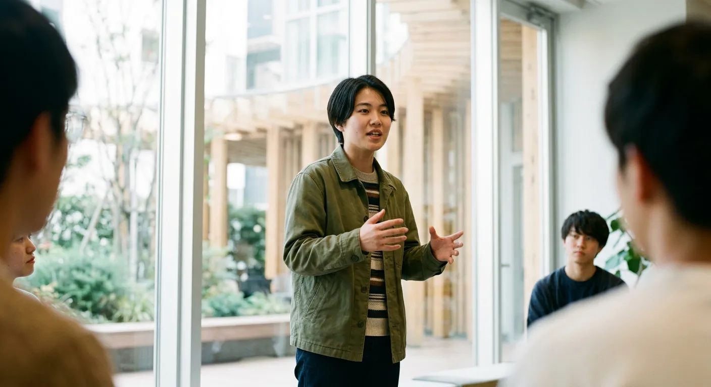 Un joven japones expresa su opinion de forma clara y directa