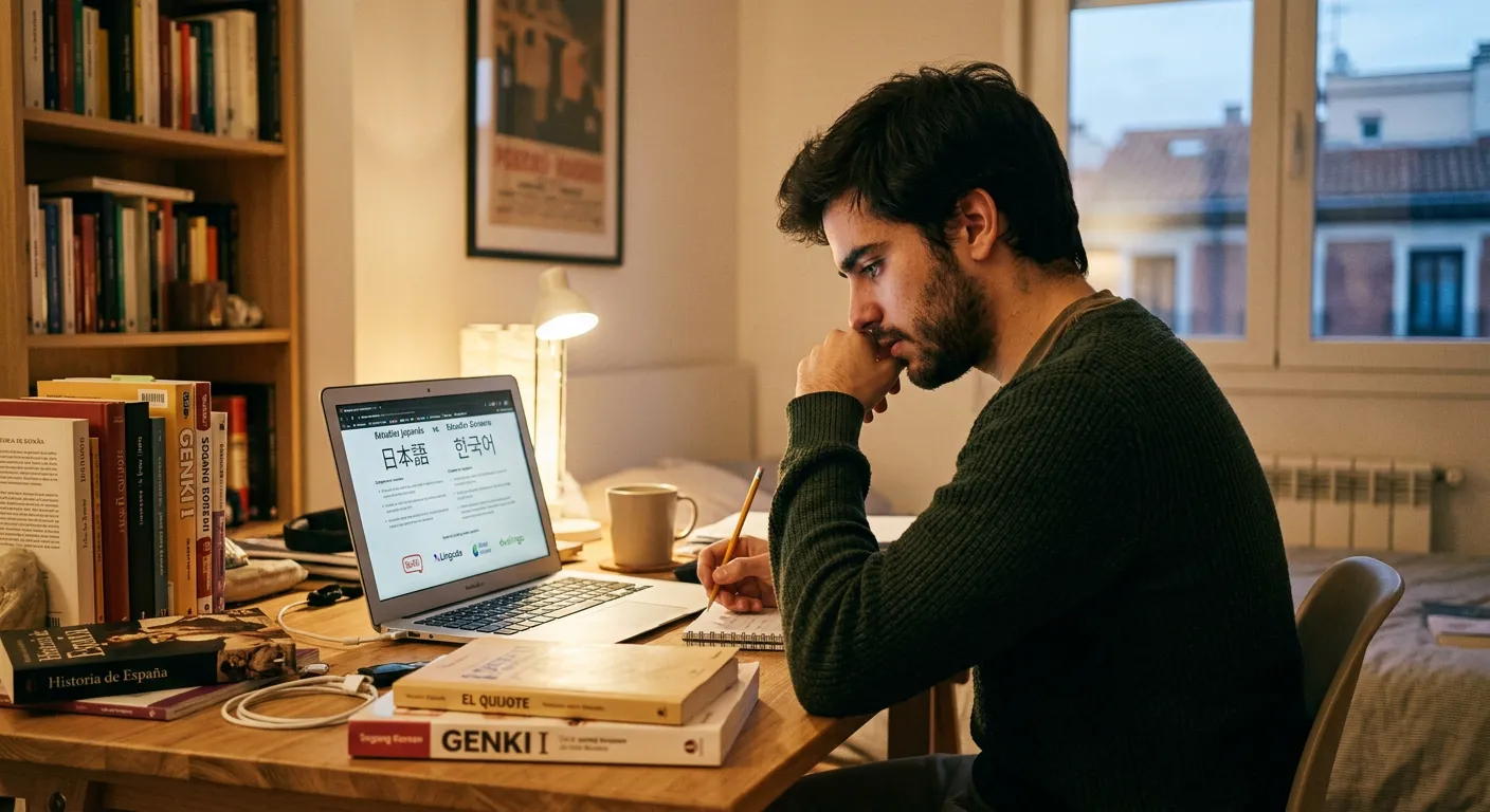 Distritos empresariales modernos de Tokio y Seúl con rascacielos