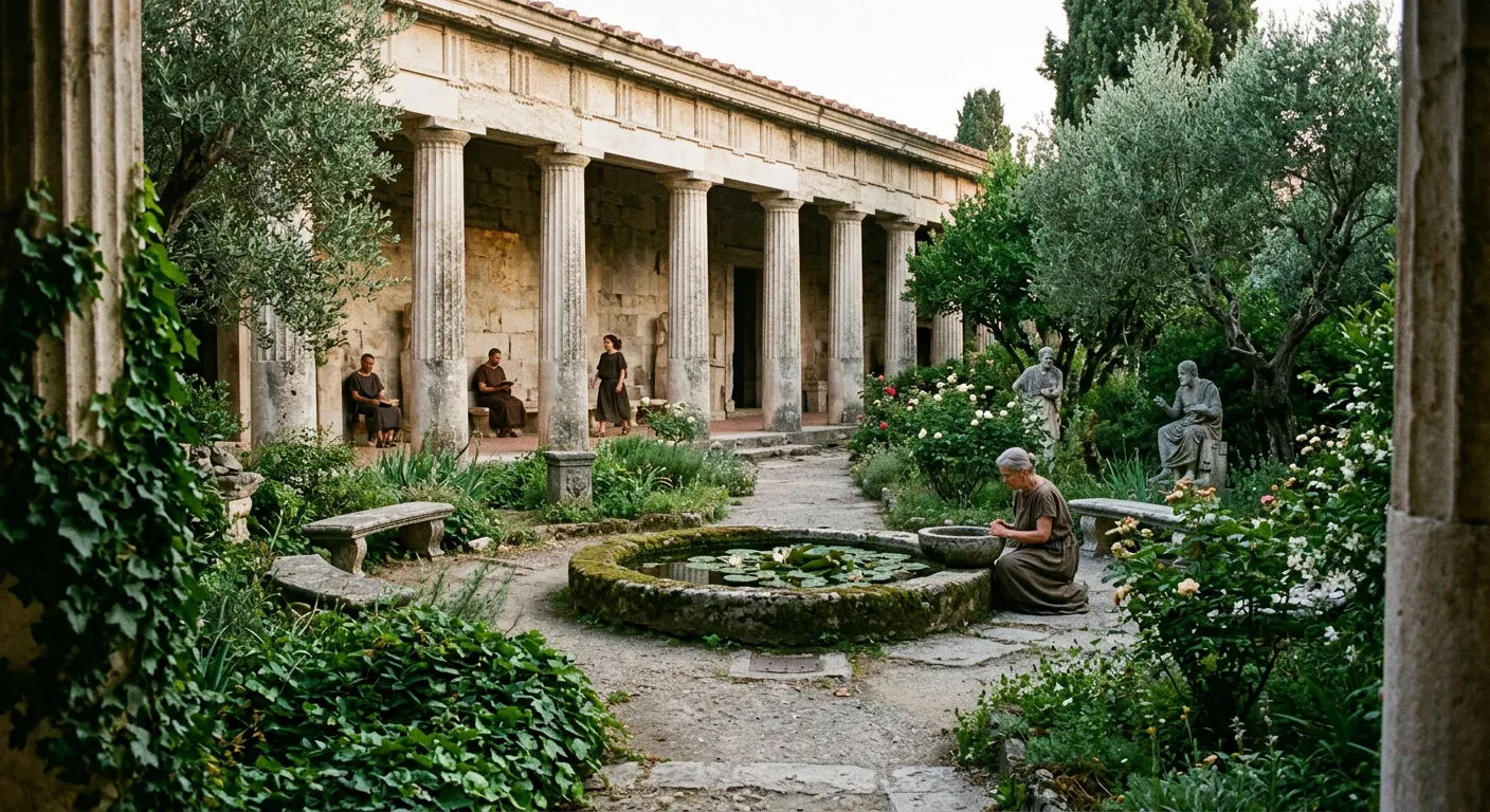 Un espacio de filosofia y templo evoca el debate antiguo sobre el amor