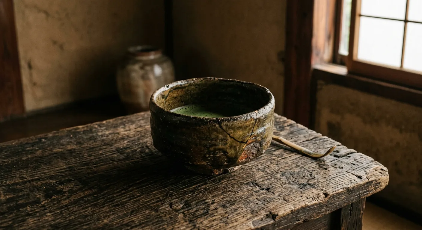 Un cuenco rustico imperfecto, el wabi-sabi