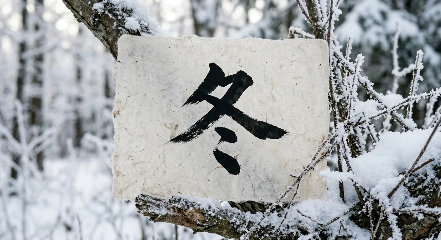 El kanji 冬 (fuyu), el final y el hielo
