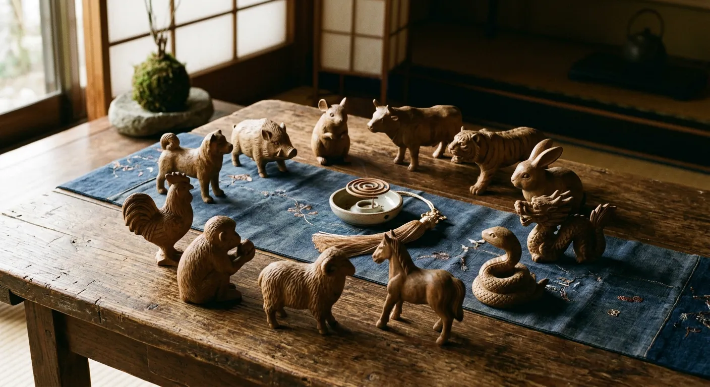 Los doce animales del zodiaco japones