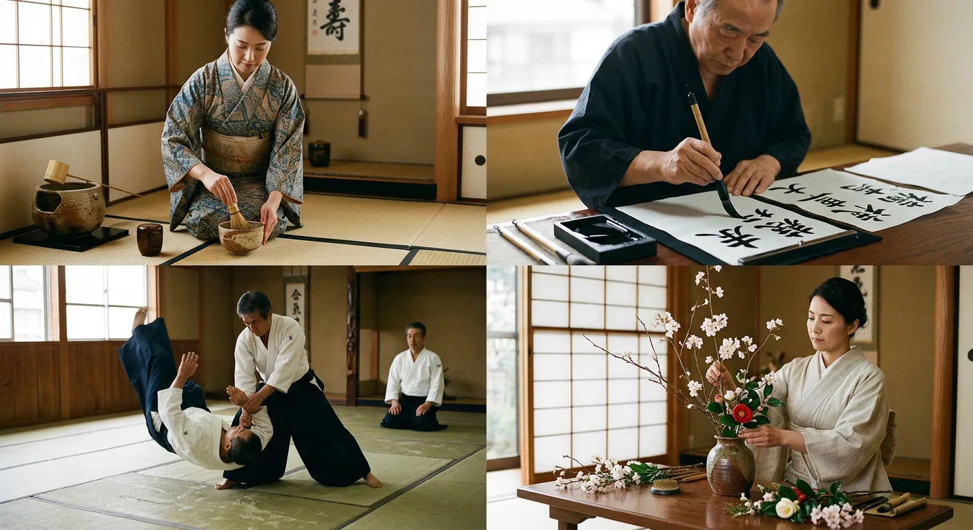 Un mosaico de las vias (do) japonesas