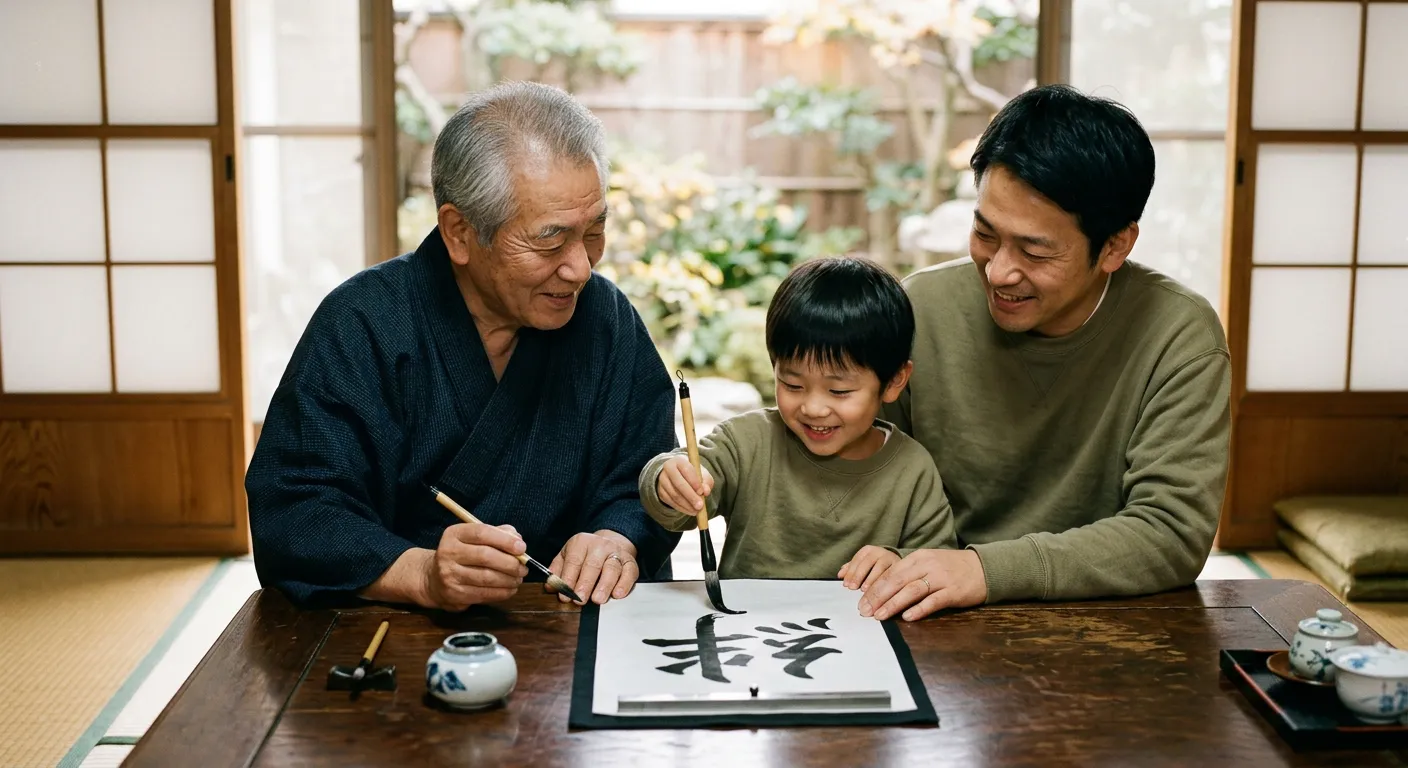 Un kanji que pasa de generacion en generacion en la familia