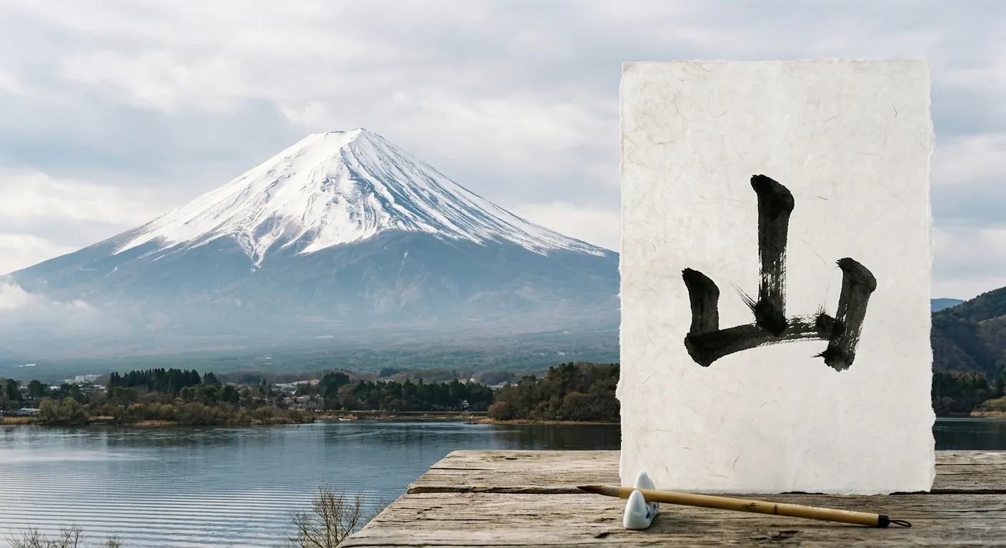 El monte Fuji y el kanji 山, el ejemplo perfecto