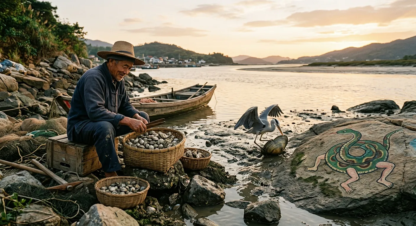 El provecho del pescador y las patas de la serpiente