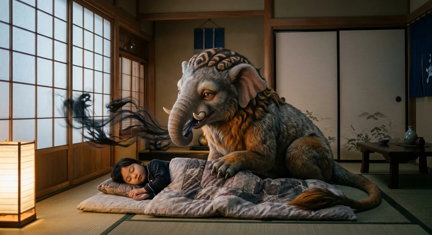 El baku, el monstruo mitico que se come las pesadillas