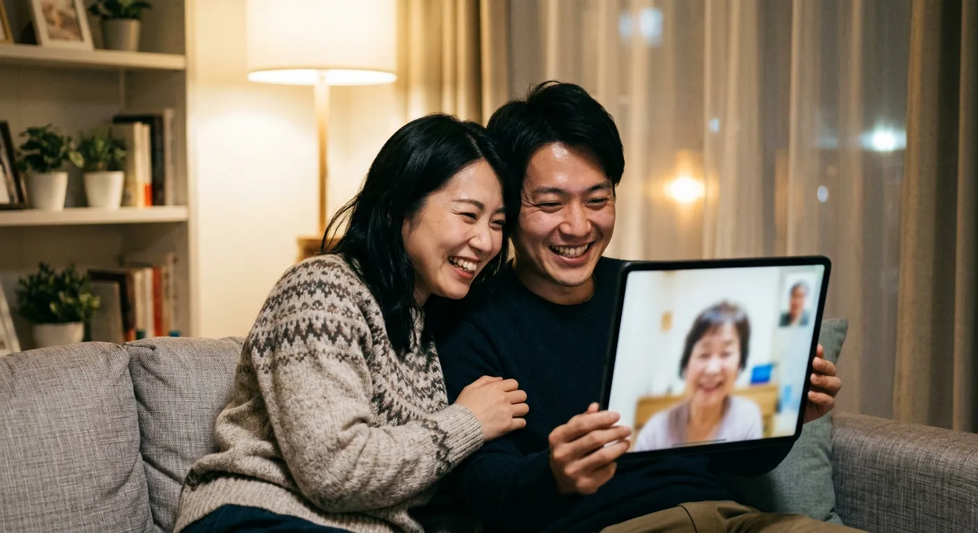 Personas japonesas mantienen sus lazos a traves de la pantalla