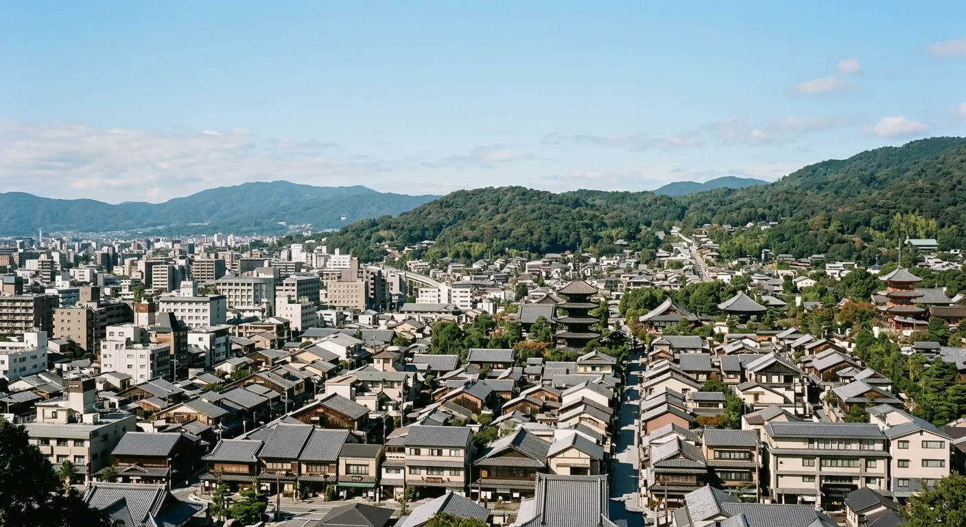 Una vista de la ciudad de Kioto, sede de una legendaria empresa de juegos