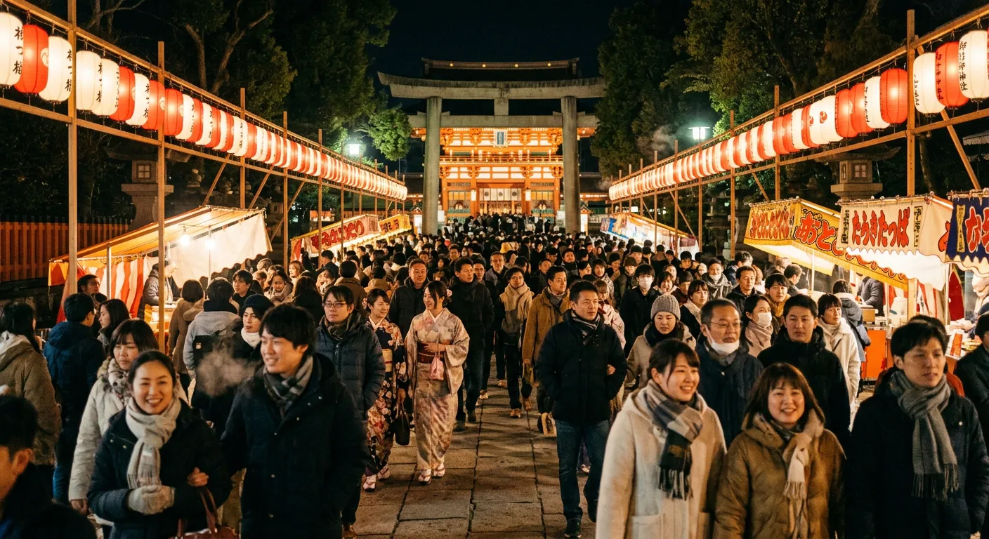 Una multitud acude al santuario en la primera visita del ano nuevo