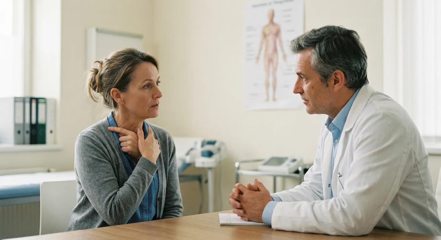 Un paciente senala partes del cuerpo para indicar el tipo de dolor