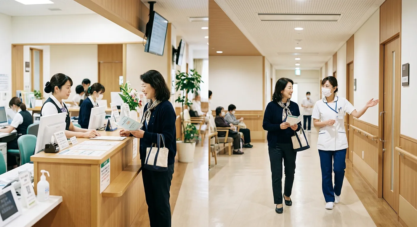 El recorrido por un hospital japones, del mostrador a la consulta