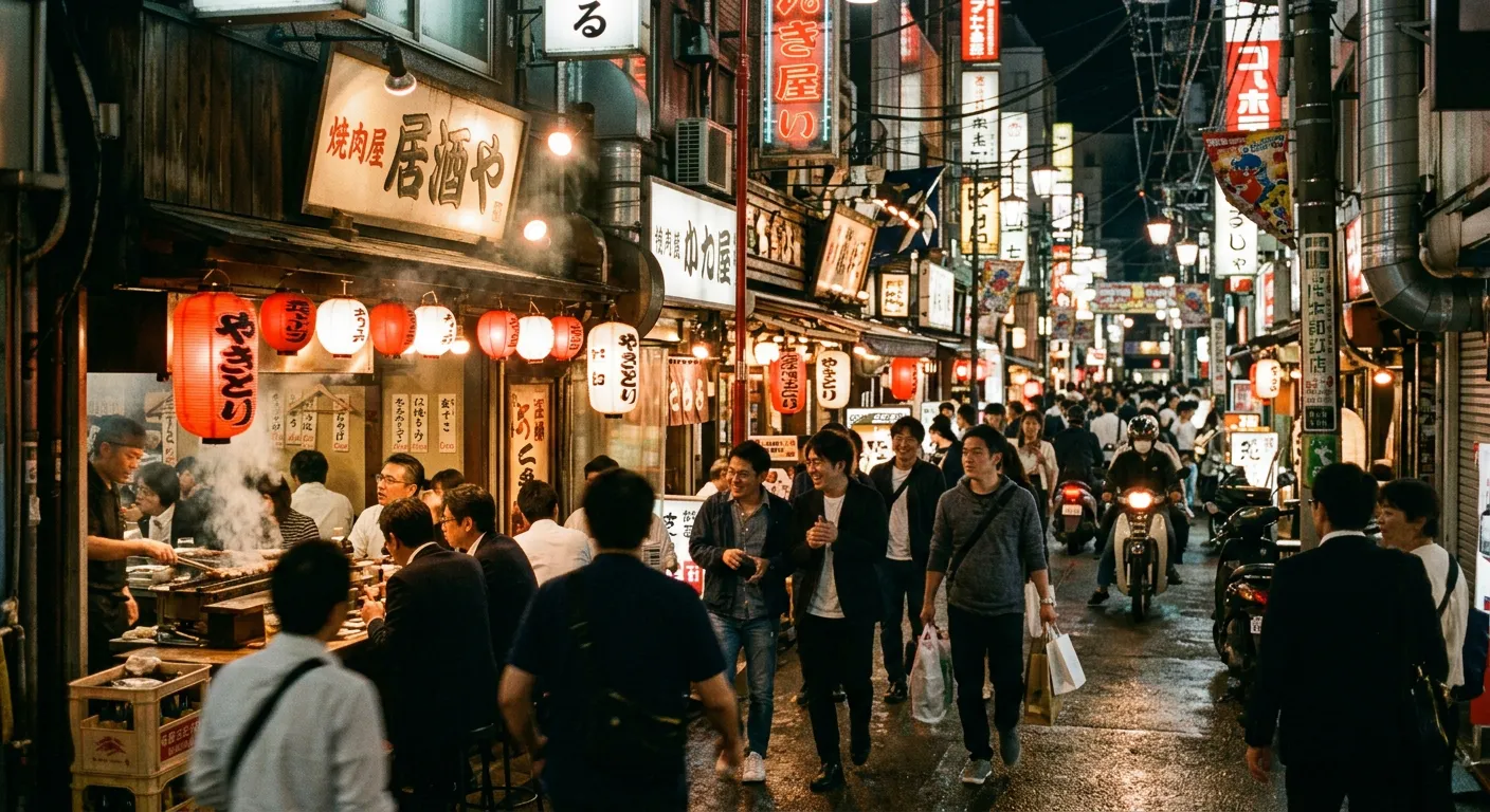 Una calle japonesa llena de sonidos y estimulos sensoriales