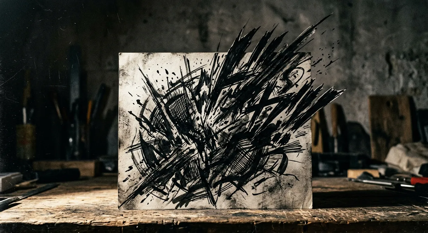 Un efecto de sonido de manga como arte visual, el sonido hecho imagen
