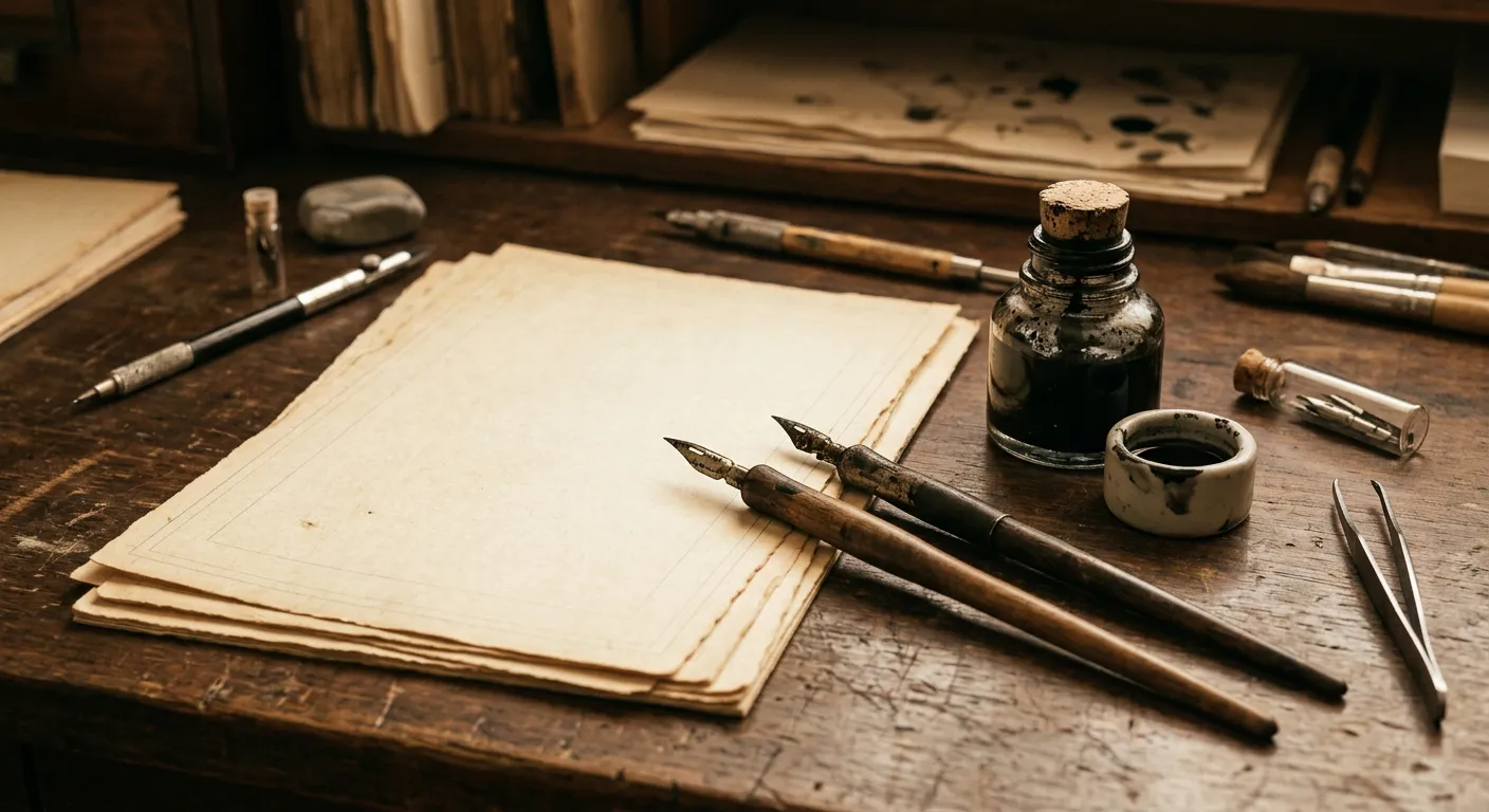Herramientas antiguas de dibujo de manga, la historia del genero