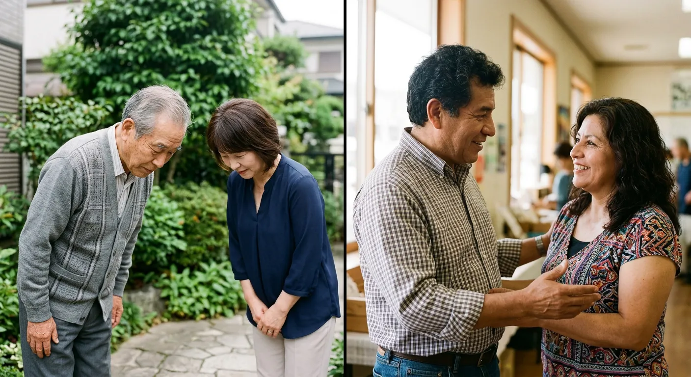 Contraste entre el vinculo de cuidado japones y el agradecimiento hispano