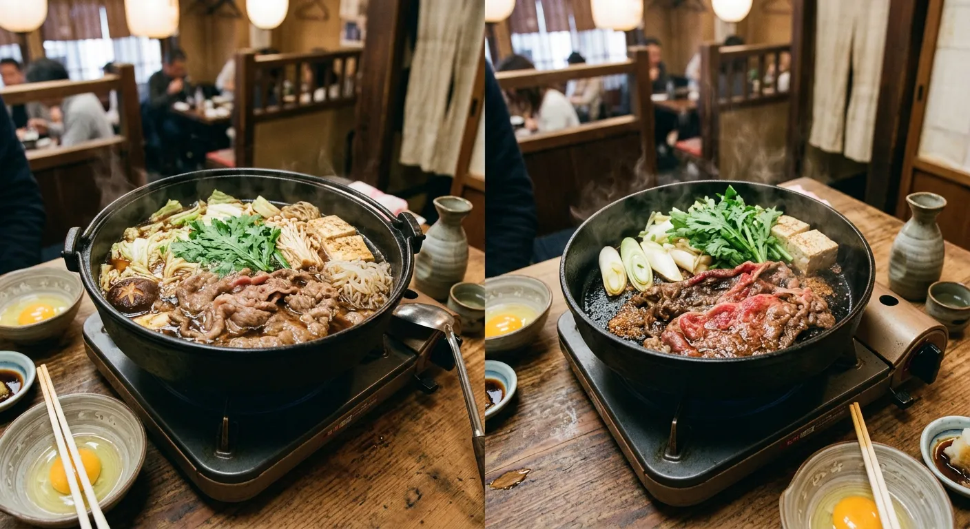 Sukiyaki, Kanto contra Kansai