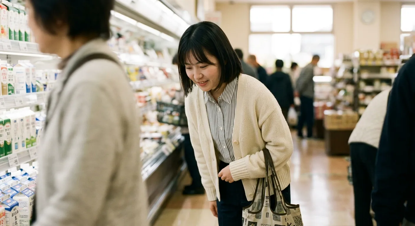 Un joven japones se disculpa por reflejo en una situacion cotidiana