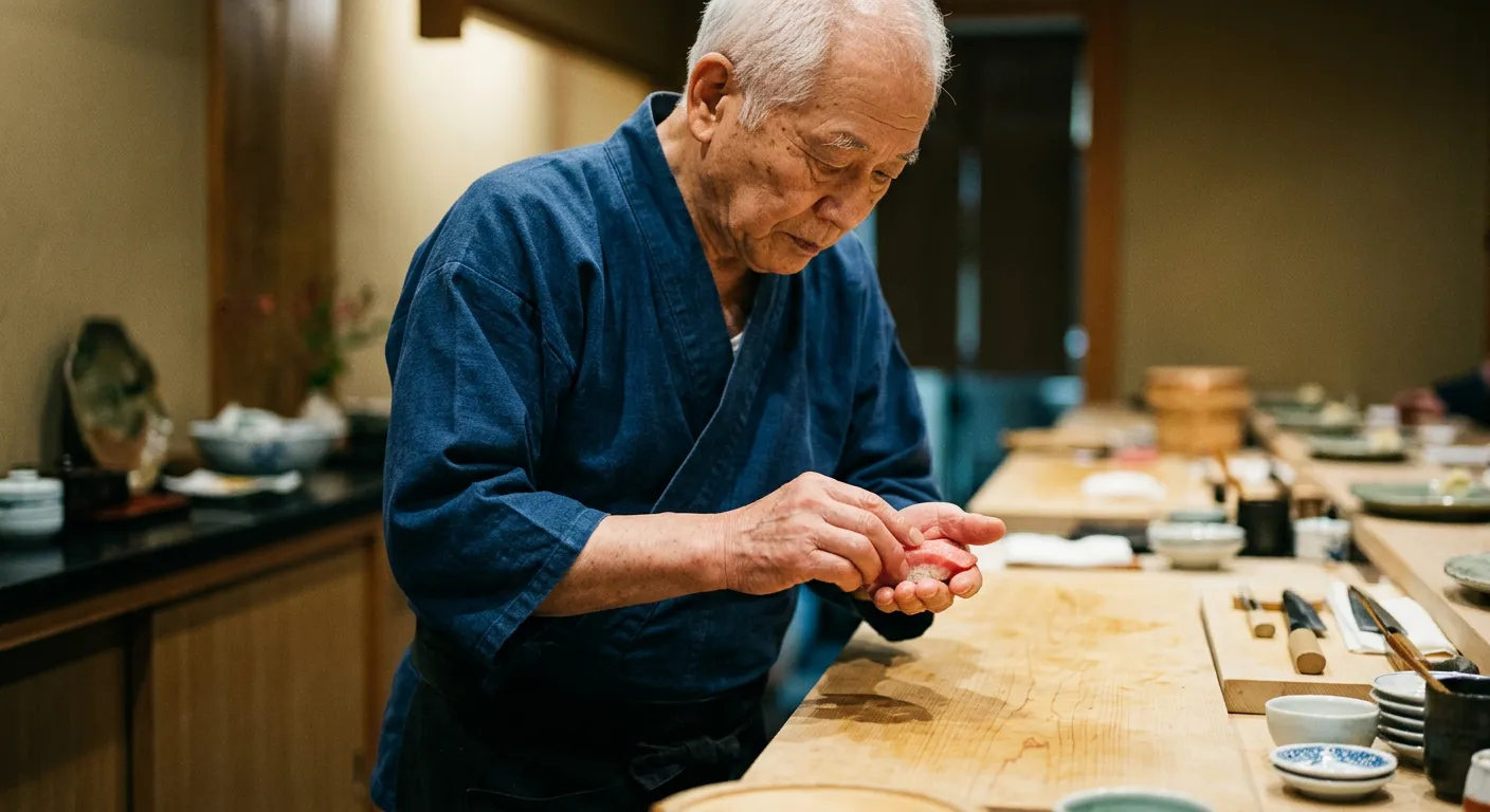 La cima del sushi artesanal, un maestro anonimo