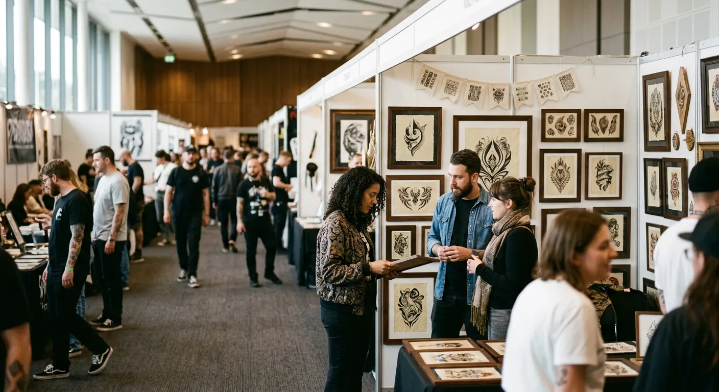 Convención internacional de arte del tatuaje con visitantes y diseños expuestos, eventos internacionales: el impacto del mundo