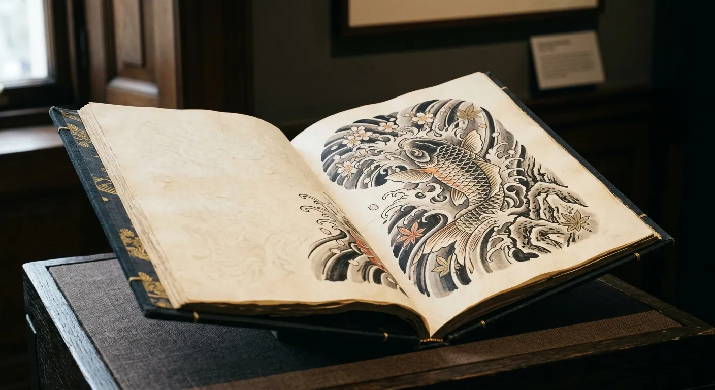 Diseño tradicional de irezumi expuesto como obra de arte, yakuza y tatuajes: el corazón del estigma