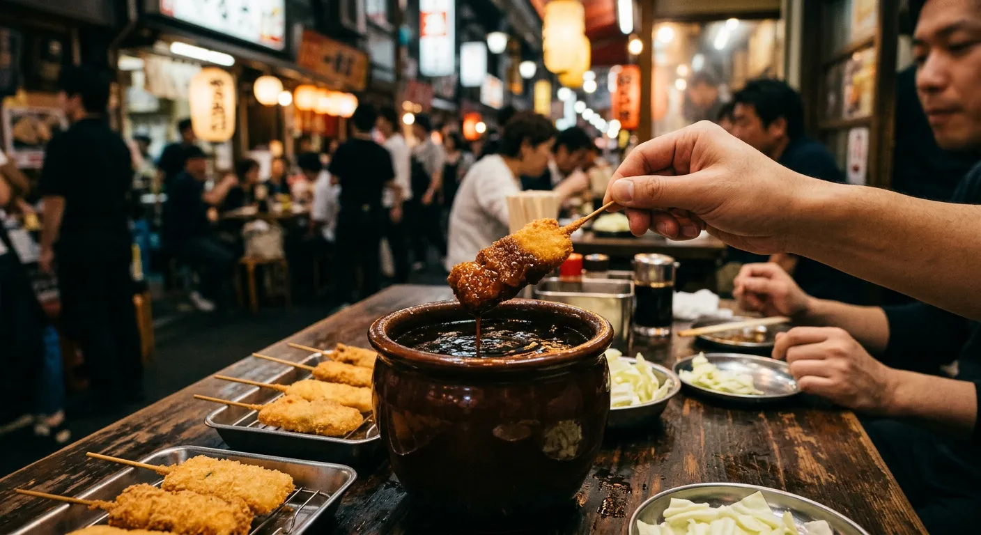 El kushikatsu, el alma de Osaka y su regla
