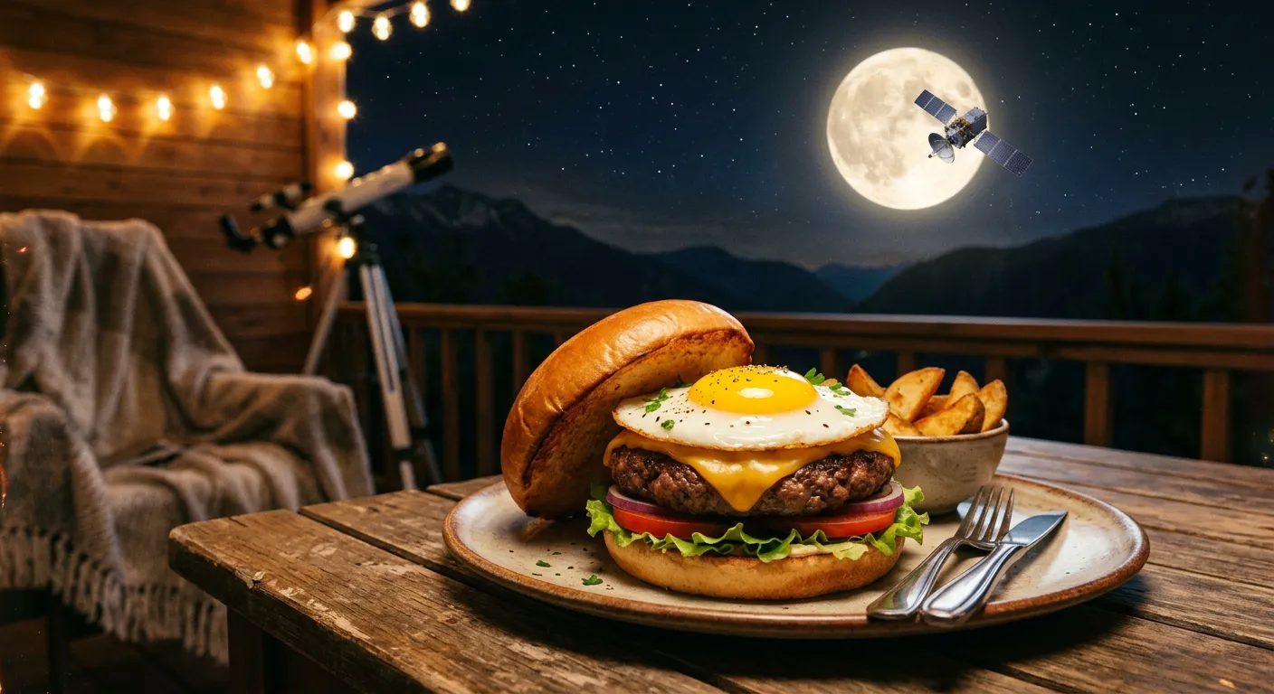 Un tsukimi moderno, hamburguesas y satelites