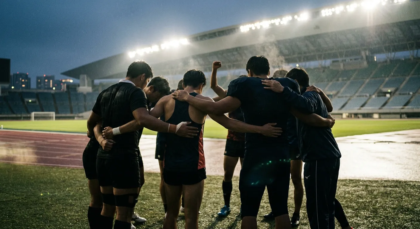 Atletas anonimos celebran el espiritu de equipo, sin rostros ni logos